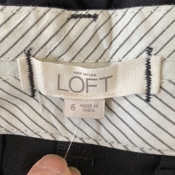 LOFT Black 100% Cotton 6” Inseam Shorts Size 6 New With Tag - Picture 15 of 16
